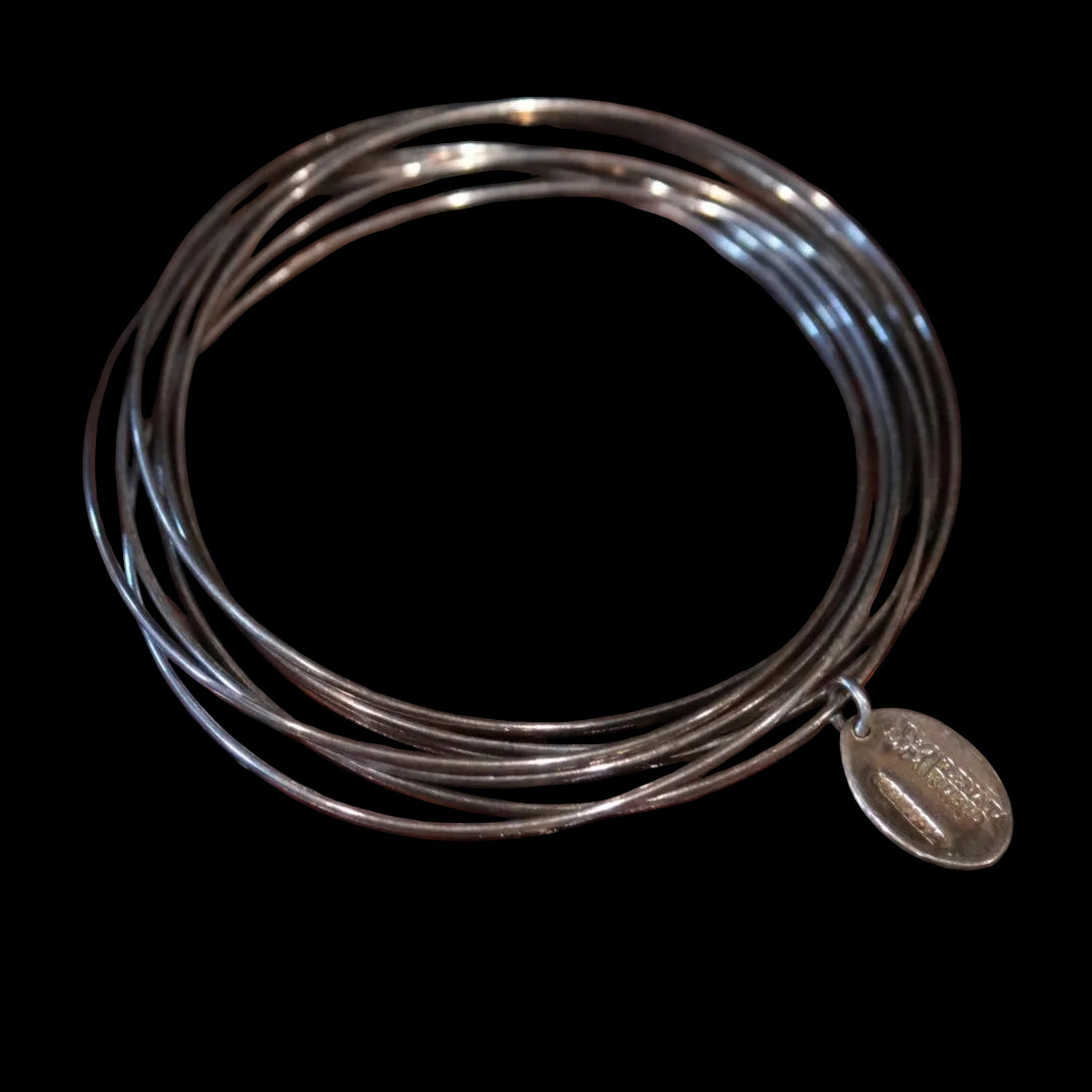 Rubio Enterprises Sterling Silver Multi Strand Stacked Bangle Bracelet