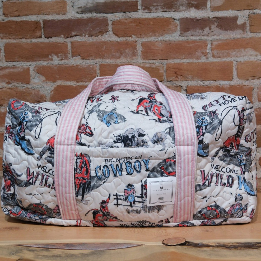 Ida Mae Home - Cattle Drive Sand Quilted Duffle Bag