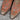 View of Hondo 13" cowboy boot in brown vintage goat with orange inlays and snip toe