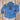 View of Rockmount kids denim shirt with red and yellow floral embroidery and western details
