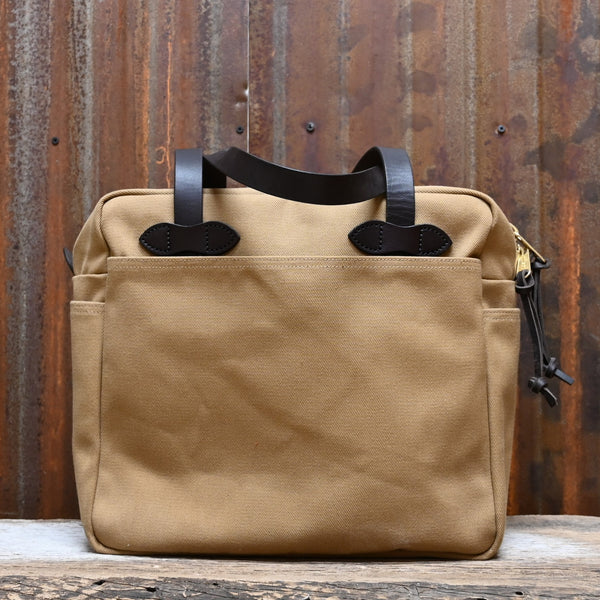 Filson Rugged Twill Tote Bag with Zipper – Tan – Atomic 79