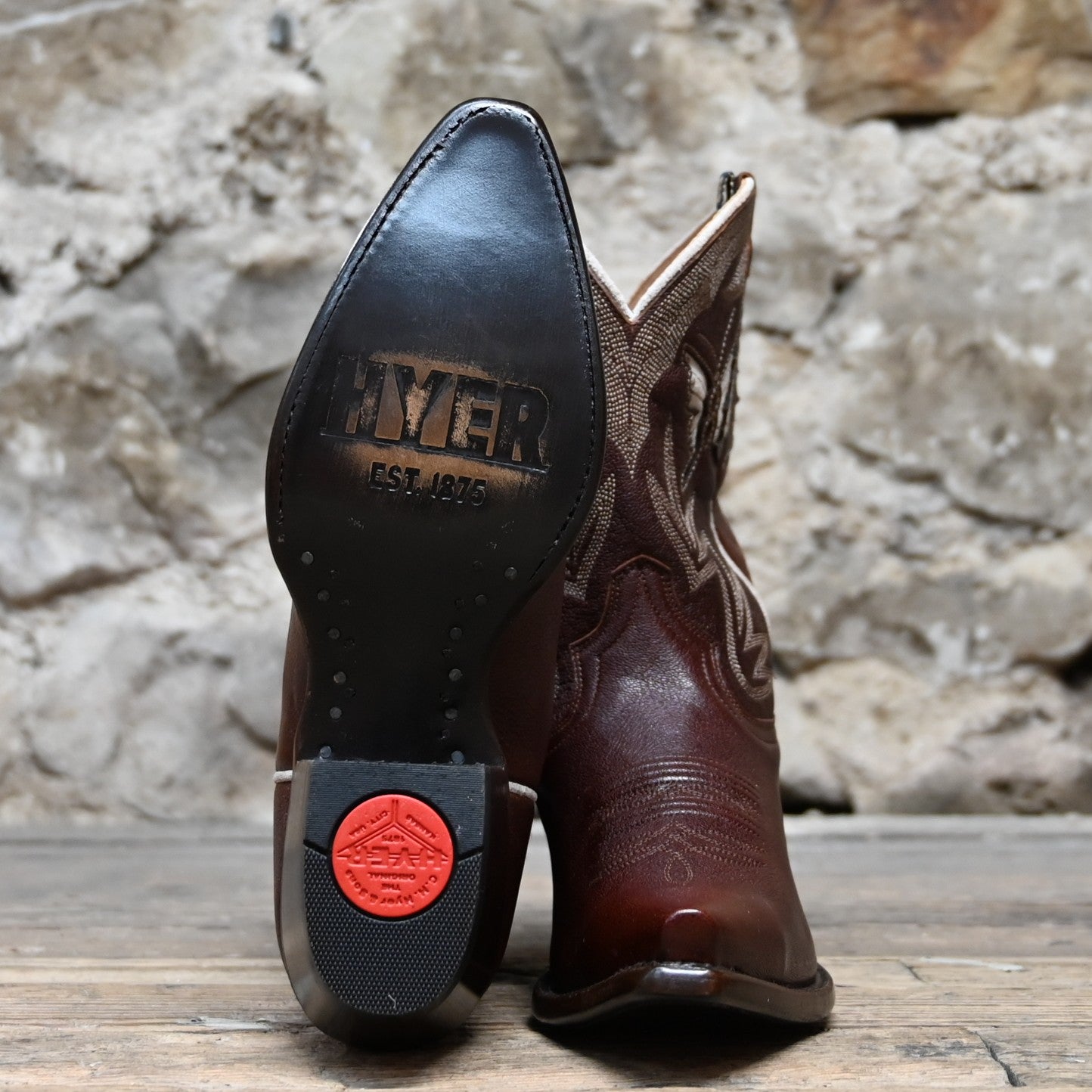 Hyer 9" NANETTE Cafe Chai goat leather boot