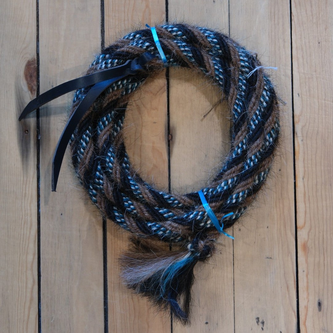 JT Silversmiths Mane Horse Hair Mecate 22' 5/8