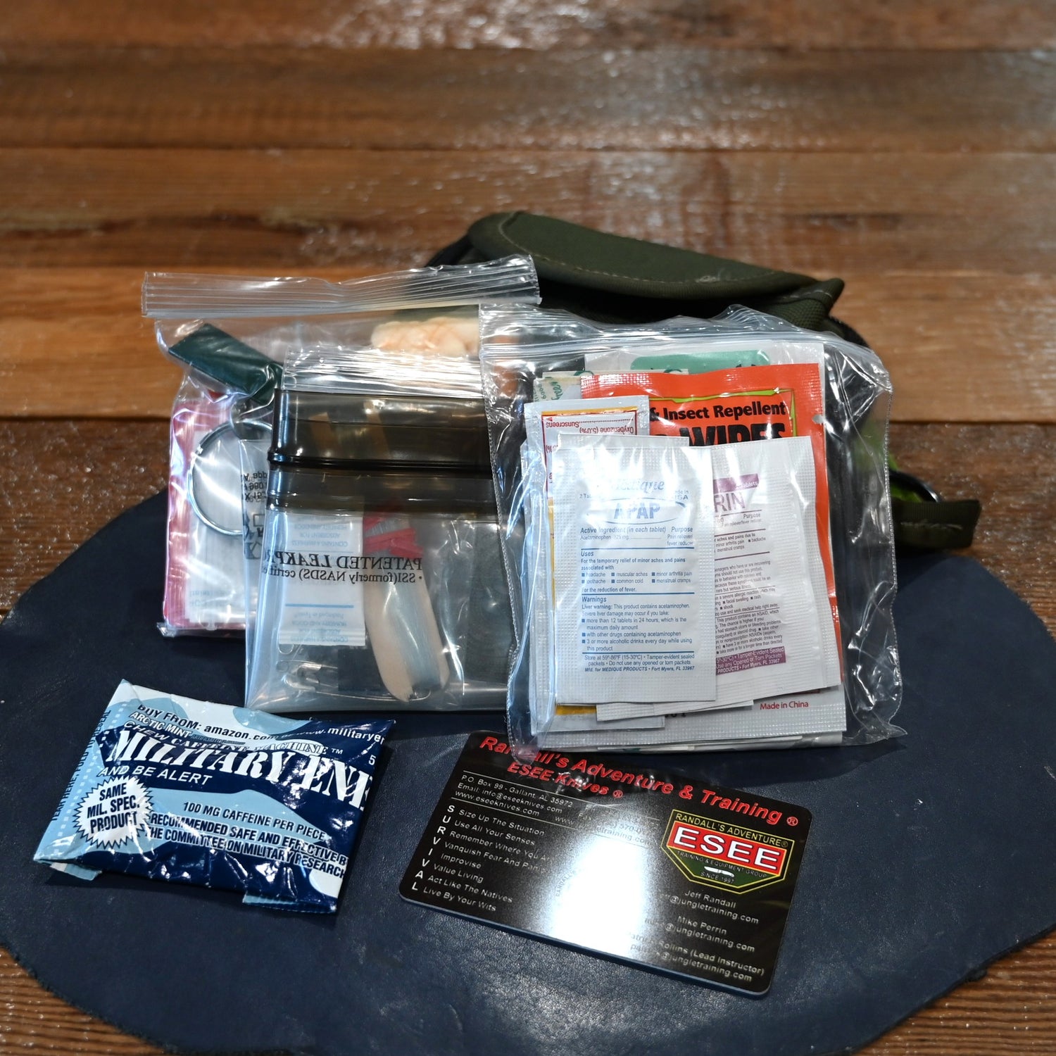 2014 ESEE Pocket Kit Advanced survival kit in Cordura pouch with essential tools