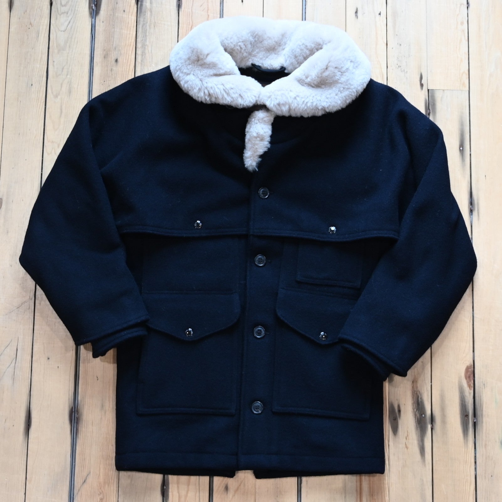 Filson Men's Lined Mackinaw Wool Packer Coat Dark Navy – Atomic 79