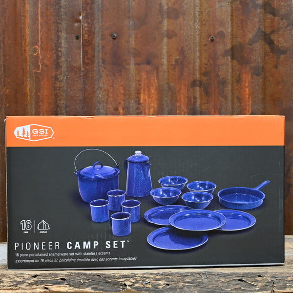Pioneer Camp Set in Blue Enamelware – Atomic 79