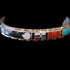 Ahmed Multi Stone Inlay Feather Sterling Silver Cuff Bracelet