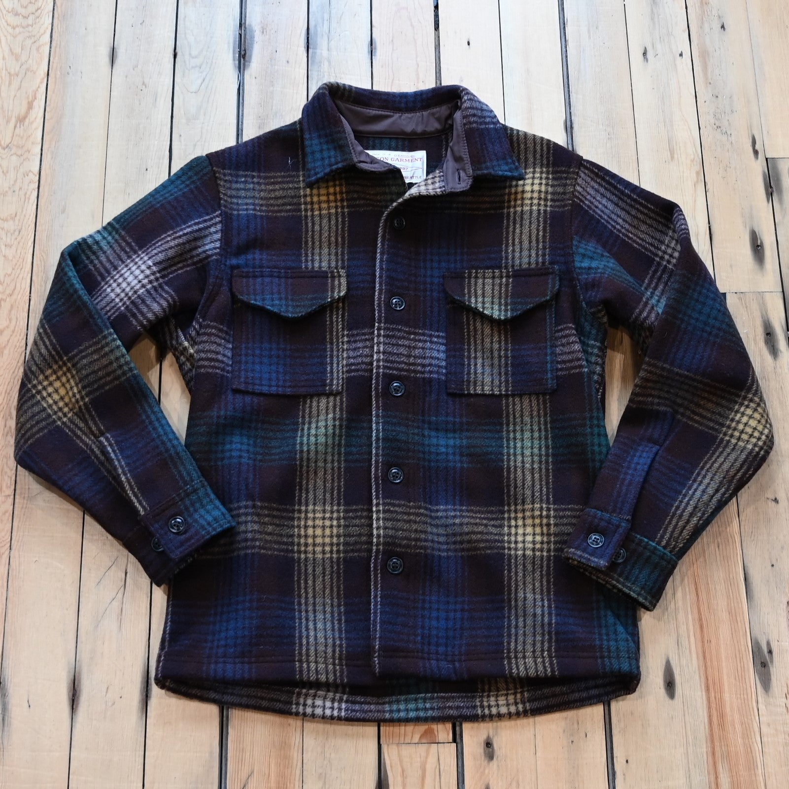 極美品 FILSON FLEECE LINED JAC-SHIRT S 濃紺 Filson Mackinaw Wool