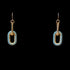 Athena Designs Turquoise U-Link & Oval CZ Earrings