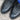 View of Hondo 14" cowboy boot with royal blue top, black retan vamp, medium round toe, and spur ledge