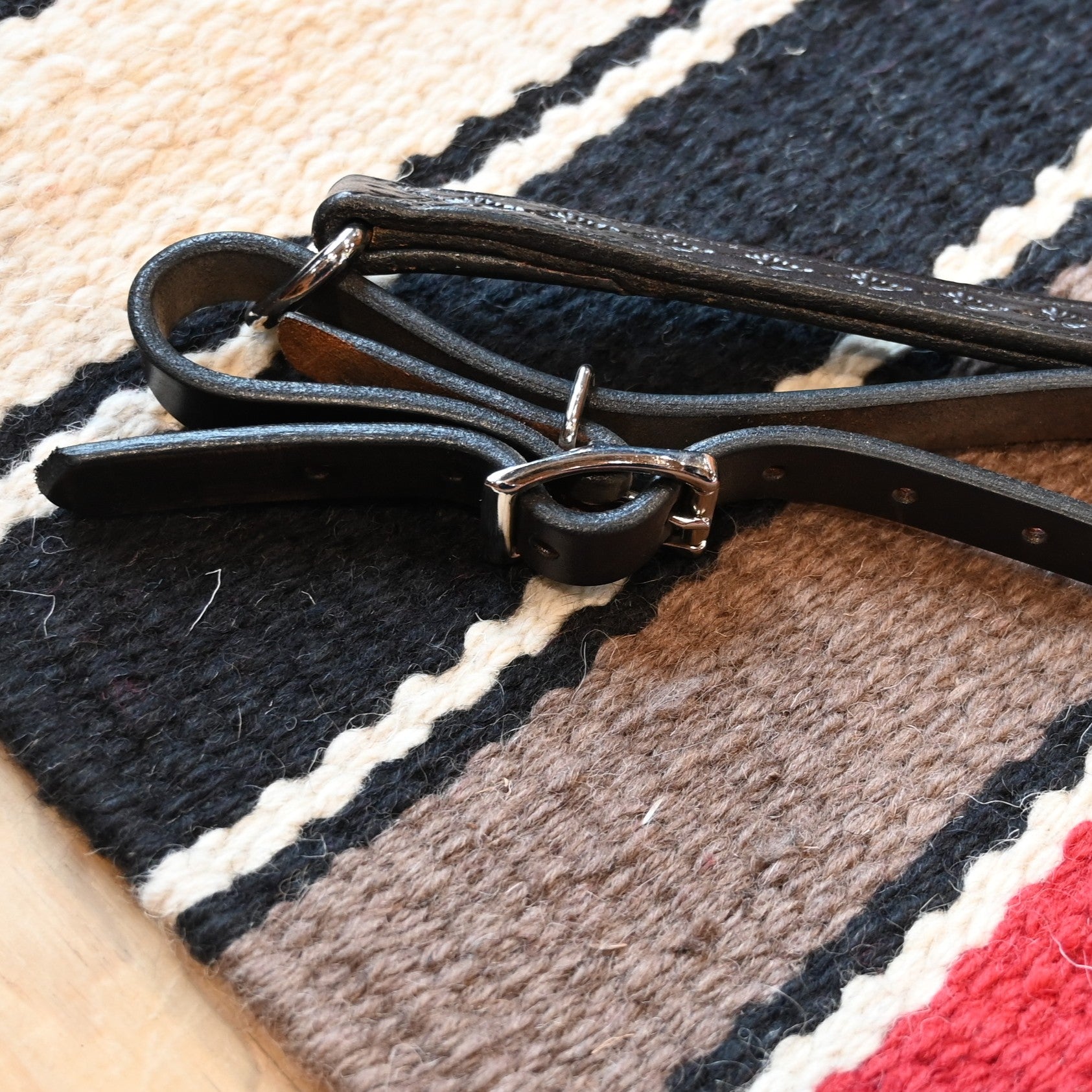 Weaver Trailhead hand tooled slim 1 inch leather breast collar