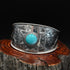 Vogt Silversmiths Cuff With Cross and Turquoise in Center