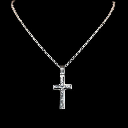 Vogt Silversmiths San Antonio Cross pendant in sterling silver, hammered design