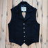 Schaefer Cattle Baron black wool vest with four pockets and tailored Western fit