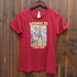Pistolero on Red- Ladies Cut view of tee