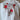 Ladies Vintage Ivory with Embroidered Red Roses
