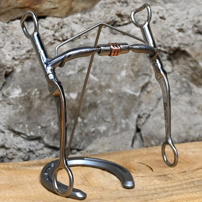 Myler flat shank bit with Comfort Snaffle MB 03 and copper roller