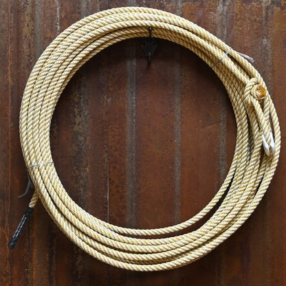 Ranch Rope “The Goldmine” 3-strand poly rope in gold and white speckled pattern