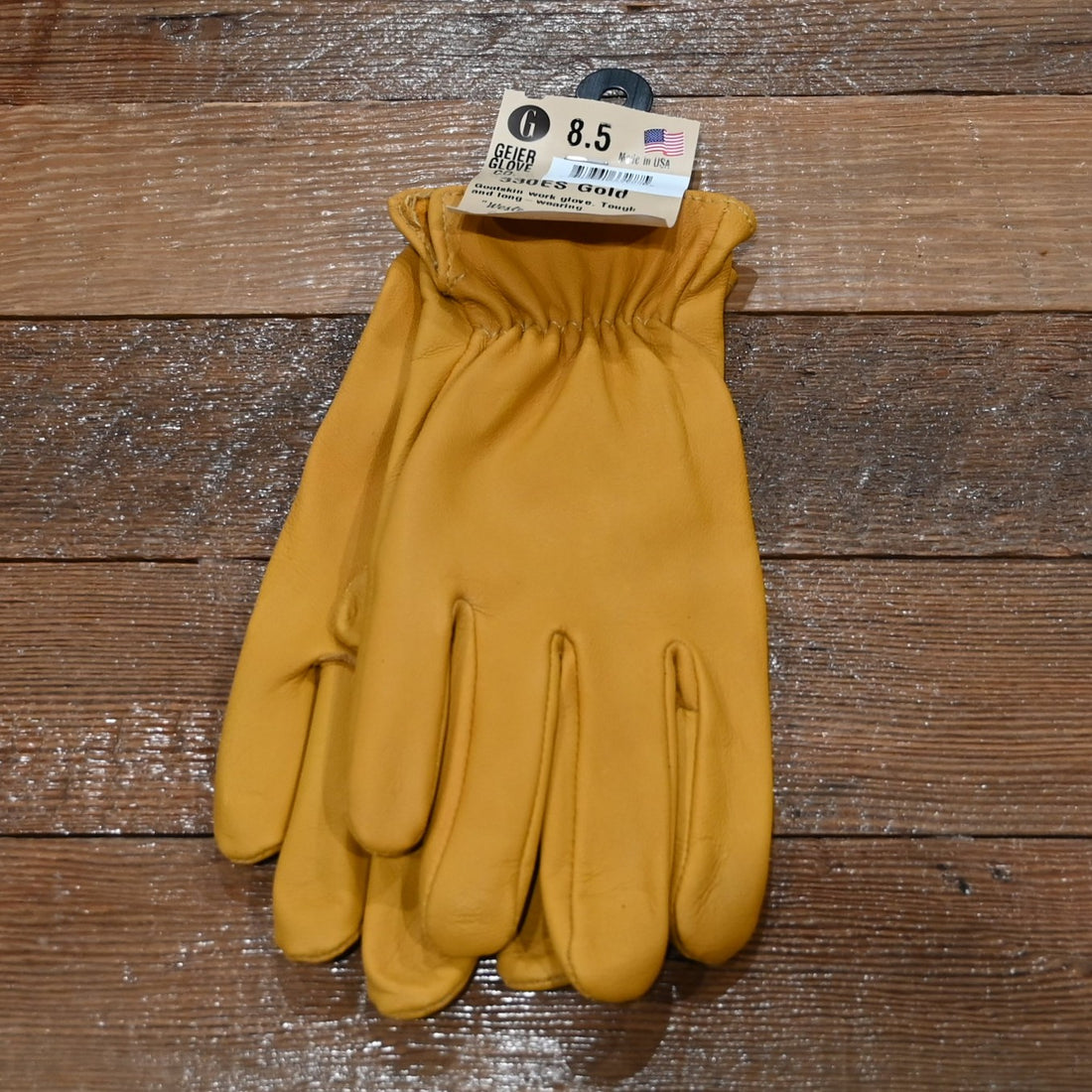 Geier Gloves gold goatskin roper glove with reinforced palm and elastic back