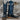 Horse Power 15″ Blue Texas boot with dark teal shaft and black rock leather vamp