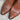 View of Stallion Ladies Zorro zip boot in cognac calf with buckstitching and X 5/8" toe