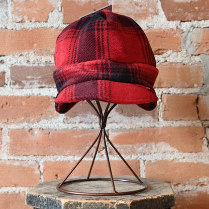 Stormy Kromer Adventure Beanie red black plaid fleece hat