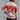 View of Pendleton ladies lambswool cardigan in natural and scarlet with alpine winter motifs