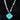 Peyote Bird Canyon Enchantress Necklace - Carved Turquoise Floral Jewelry