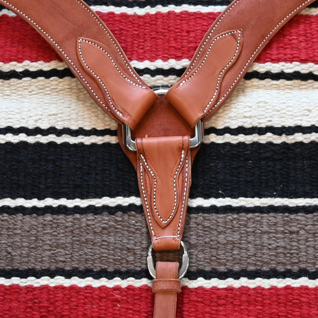 Berlin Custom Leather roughout leather breast collar