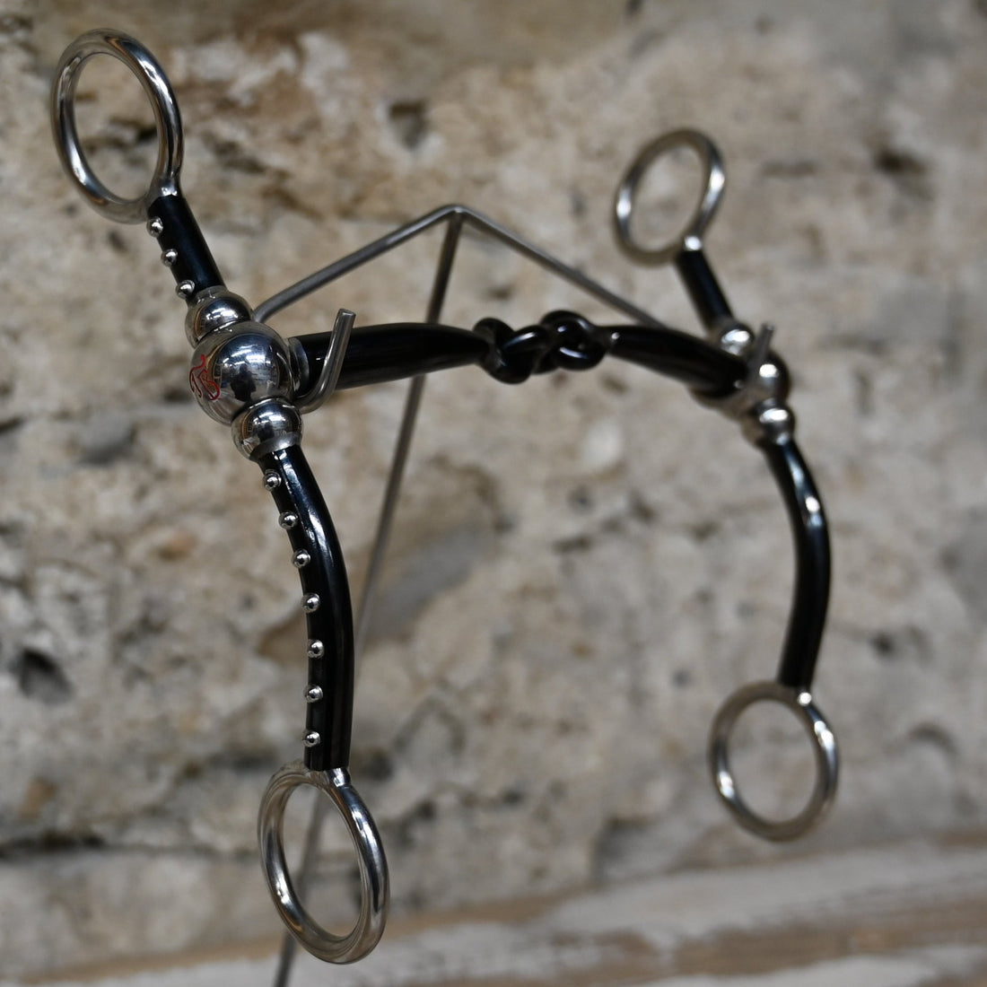 Tom Balding Short Ballhinge Balanced Snaffle view of cheekpiece and mouthpiece