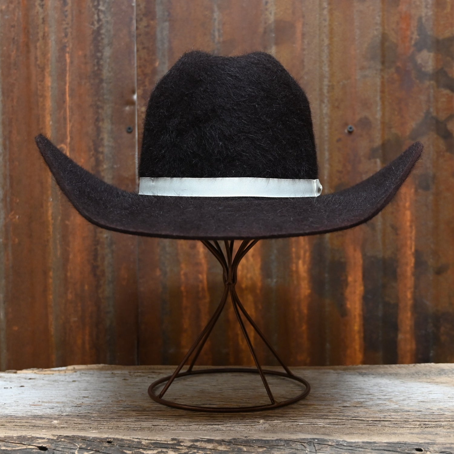 View of front of hat