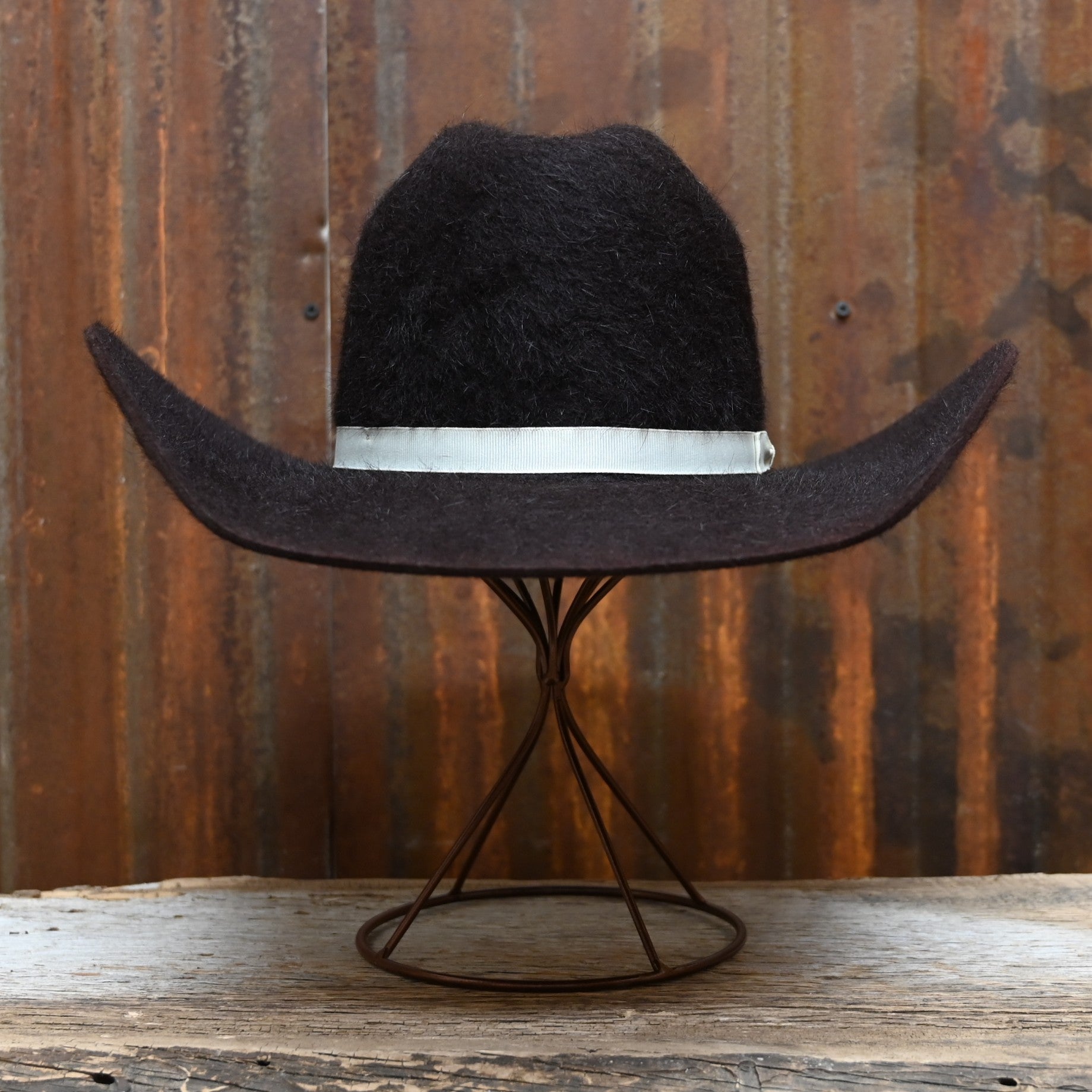View of front of hat