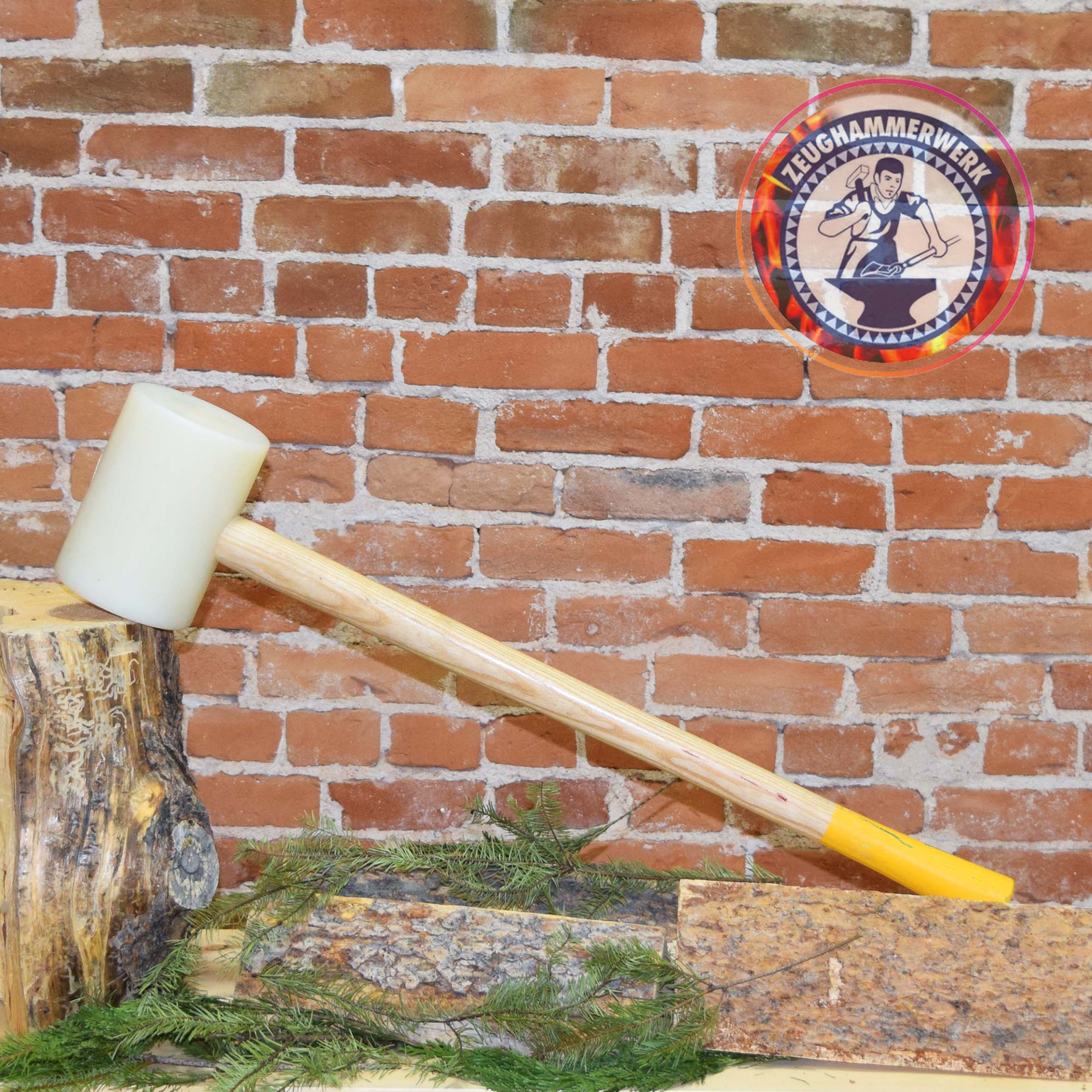 Plastic sledge hammer, 2000g, ash handle view of hammer