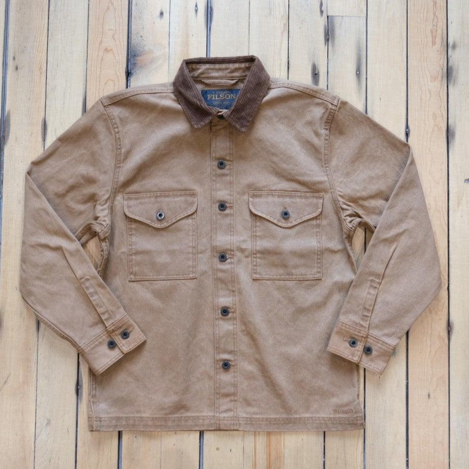 Filson Rustic Canvas Jac-Shirt in Whiskey.