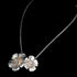 View of necklace Duet Wild Rose Slide Necklace on 18" Chain, Sterling Silver