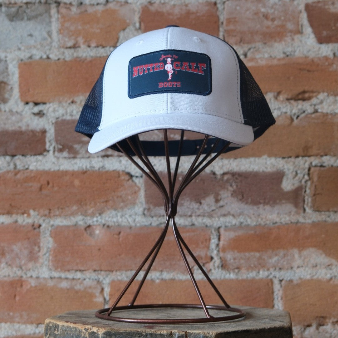 Atomic 79 Nutted Calf Trucker Cap - White & Navy