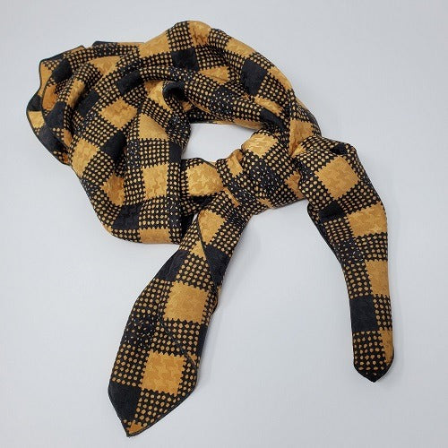 Cowboy Images bronze plaid charmeuse wild rag 36x36