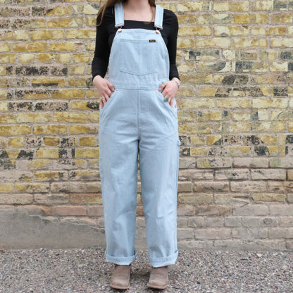 Wrangler X Lainey Wilson denim stripe overalls cotton workwear