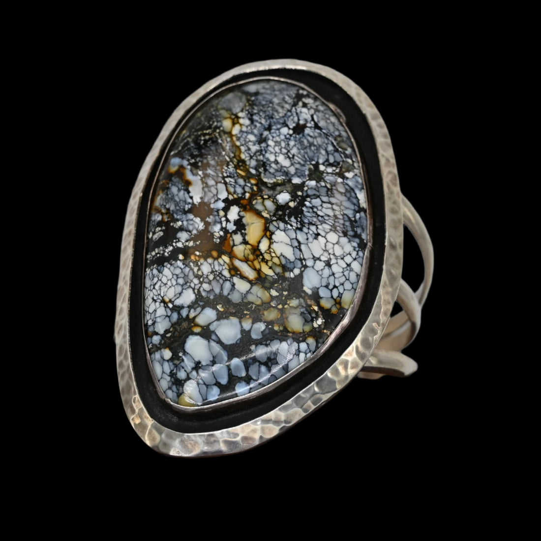 View of bracelet Chinese Turquoise Stone Cuff Bracelet