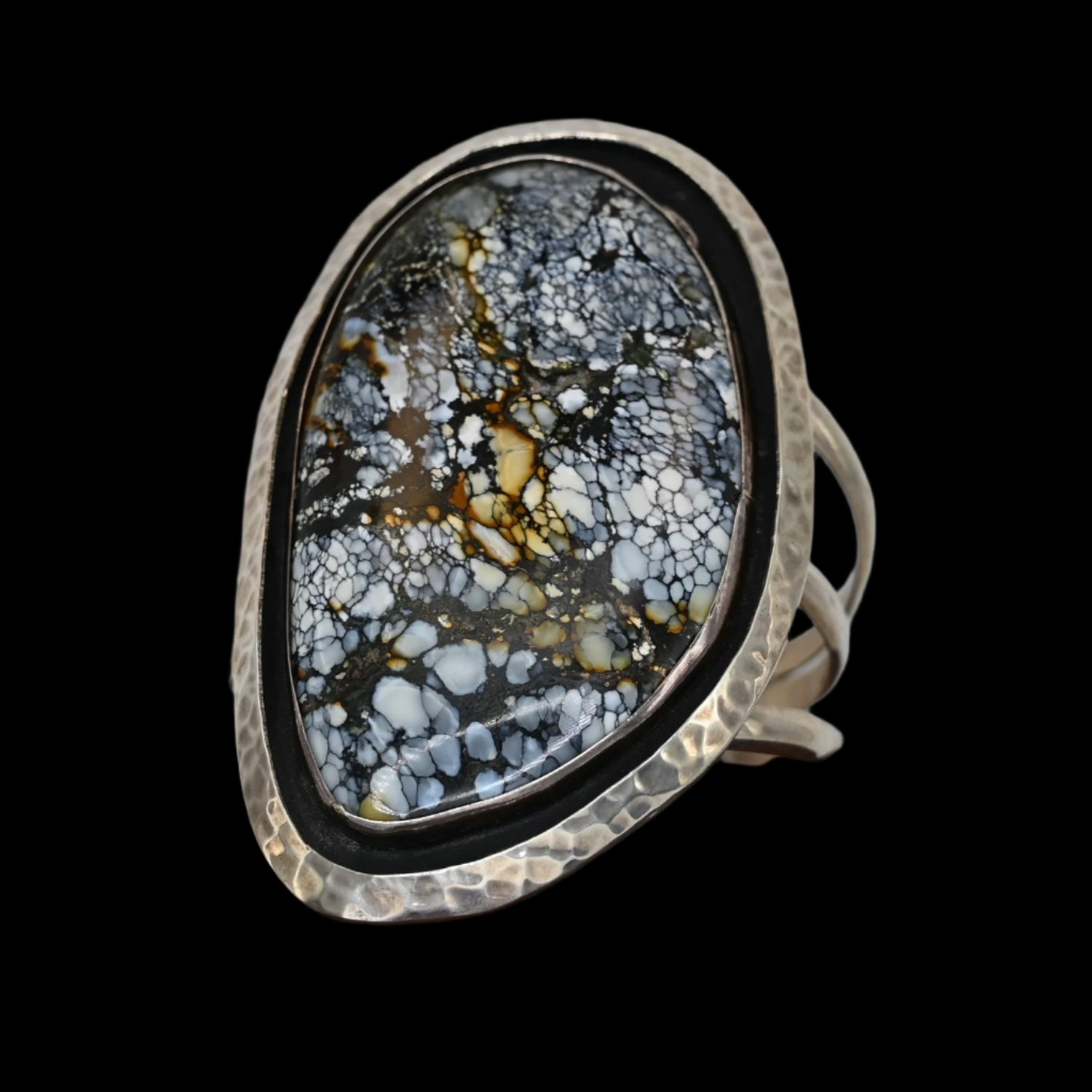 View of bracelet Chinese Turquoise Stone Cuff Bracelet