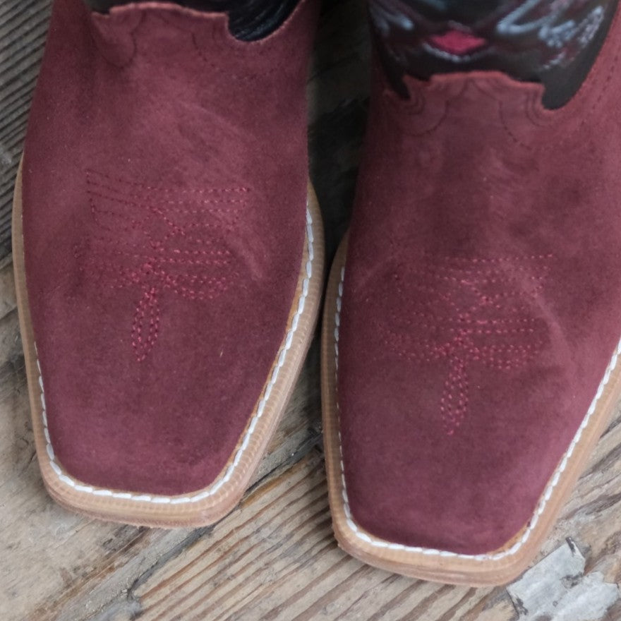 R. Watson Kids Rhubarb Roughout Western Boots