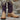 Hyer HARPER 13" boots showcasing tan full-quill waxy ostrich vamp and eggplant vintage goat upper with broad square toe and Stockman block heel