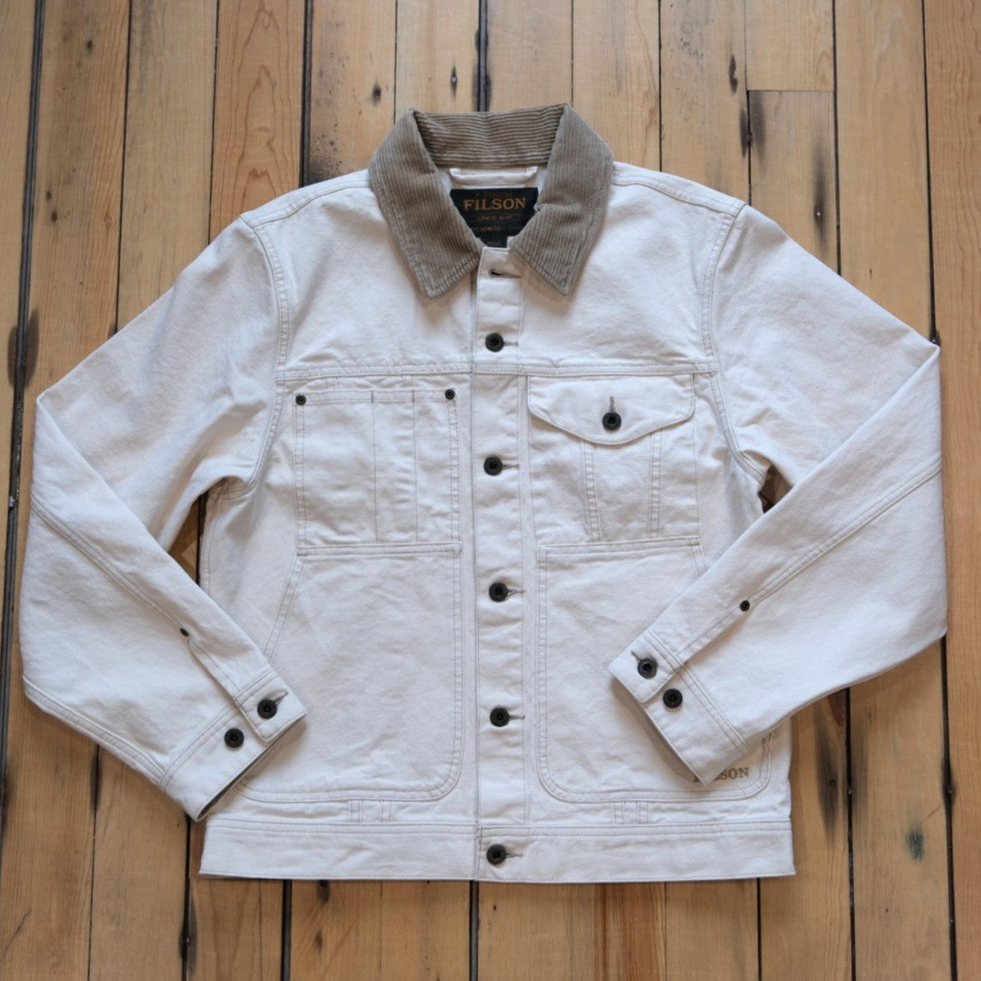 Filson Rustic Canvas Short Cruiser Jacket in Natural Seed.