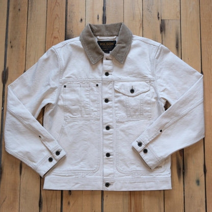 Filson Rustic Canvas Short Cruiser Jacket in Natural Seed.