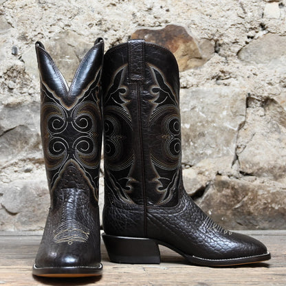 Hondo 13&quot; Cowboy Boot – Brown Top with Brown Bullhide Vamp