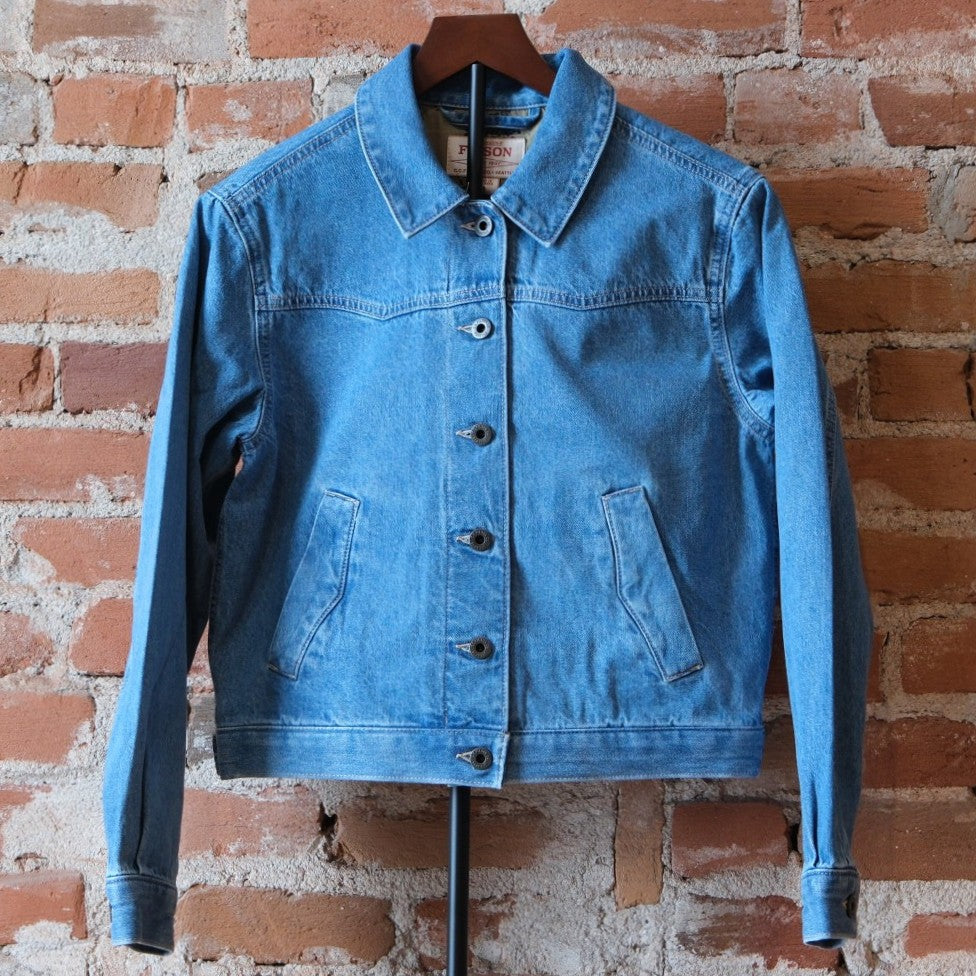 Filson Ladies Western Denim Jacket in Light Indigo.