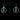 Sunwest Silver Chinese Turquoise Hoop with Stone Charm Earrings