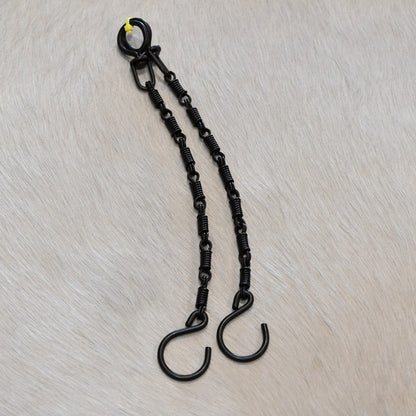 Traditional Rawhide eleven inch Double Rein Chains dog bone twist plumb