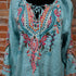 Johnny Was Kris Linen Peasant Blouse Teal