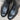 View of Stallion Ladies 16" boots showcasing black French calf vamp and top with B toe and leather stacked heel